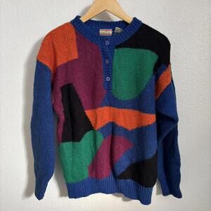 Vintage Colorful Knit Sweater